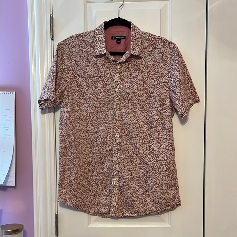 INC International Concepts Red Casual Button Down Shirt